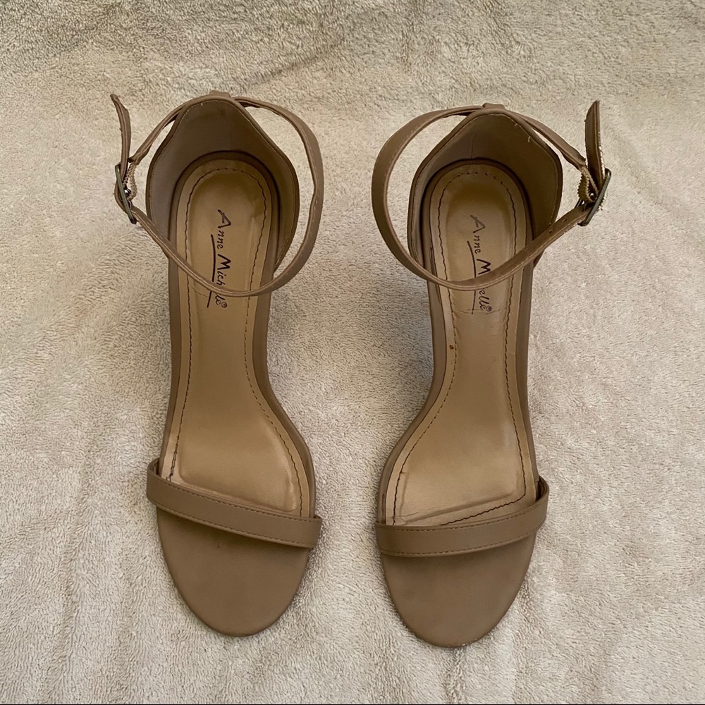 Anne Michelle Nude Strappy Heels